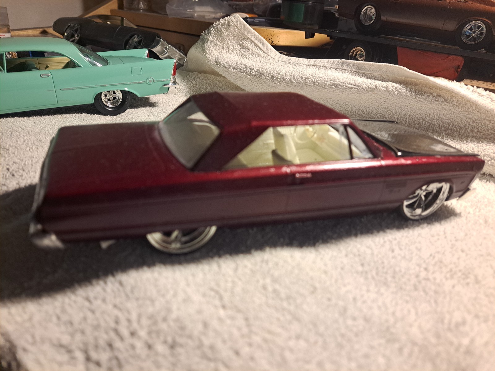 Ertl 1965 Model Car Vehicle – Burgundy/Black Colors Used