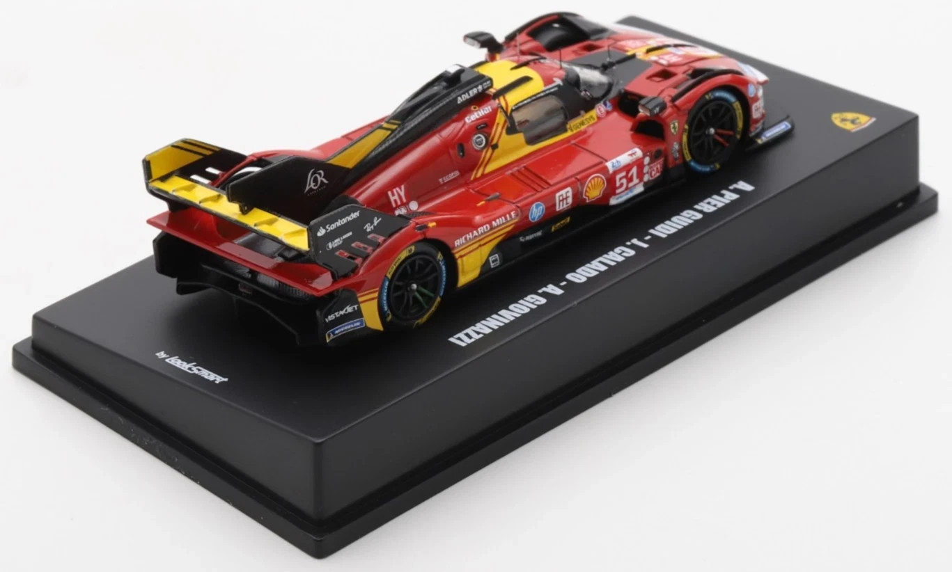 FERRARI 499P #51 AF CORSE 3RD LE MANS 24H 2024 1/64 DIECAST CAR BY LOOKSMART LS