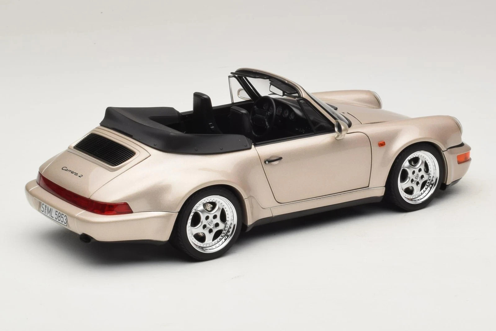 Norev 1992 PORSCHE 911 Cabriolet TURBO Look 1:18 187140 NEW Zermatt SILVER