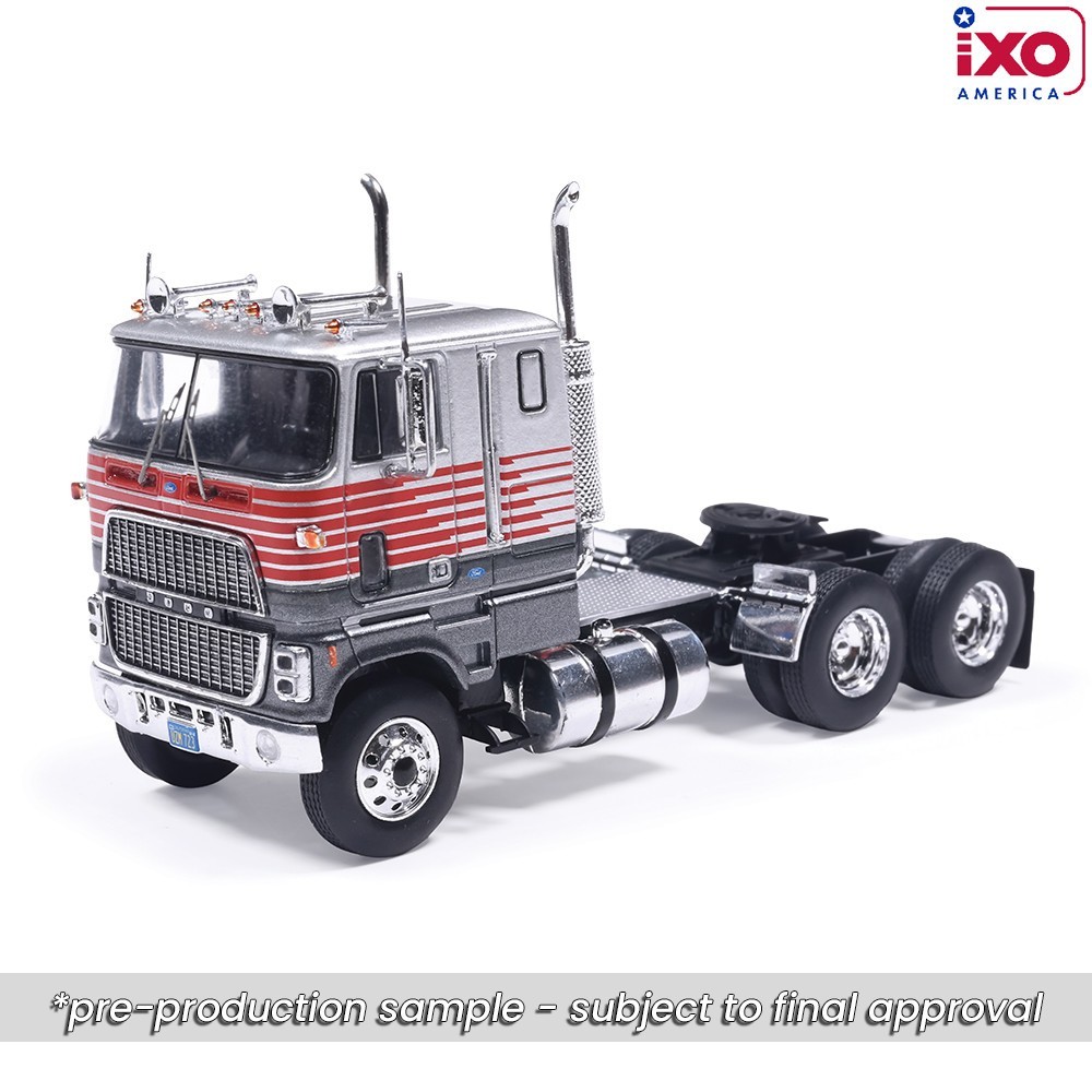 2026 IXO America 1:64 Silver & Red 1990 FORD COE 9000 Tractor Semi Cab Truck