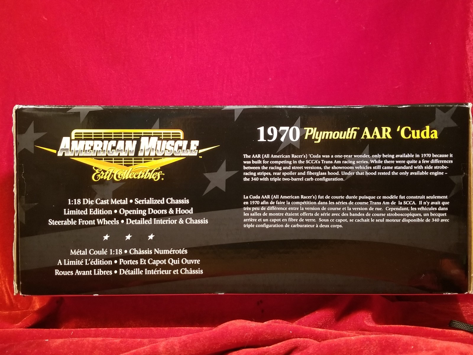 1970 American Muscle ERTL Collectibles Plymouth AAR Cuda 1:18 1 of 2500 Die Cast