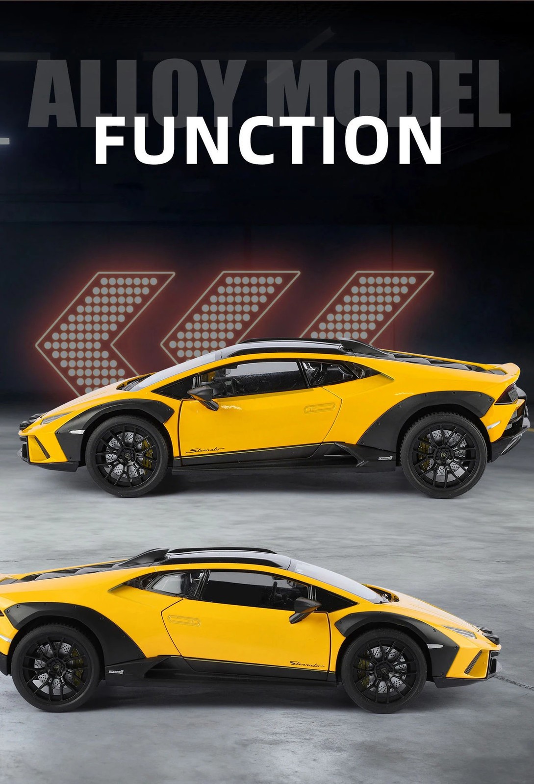 1:18 Lamborghini Huracan Sterrato Alloy Sports Car Model Diecast Metal Track Rac