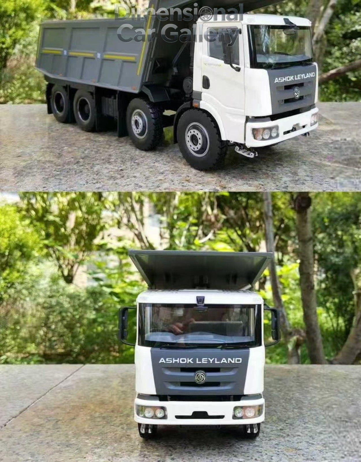 1/24 Ashok Leyland Captain Tipper Dump Truck Diecast Construction Model
