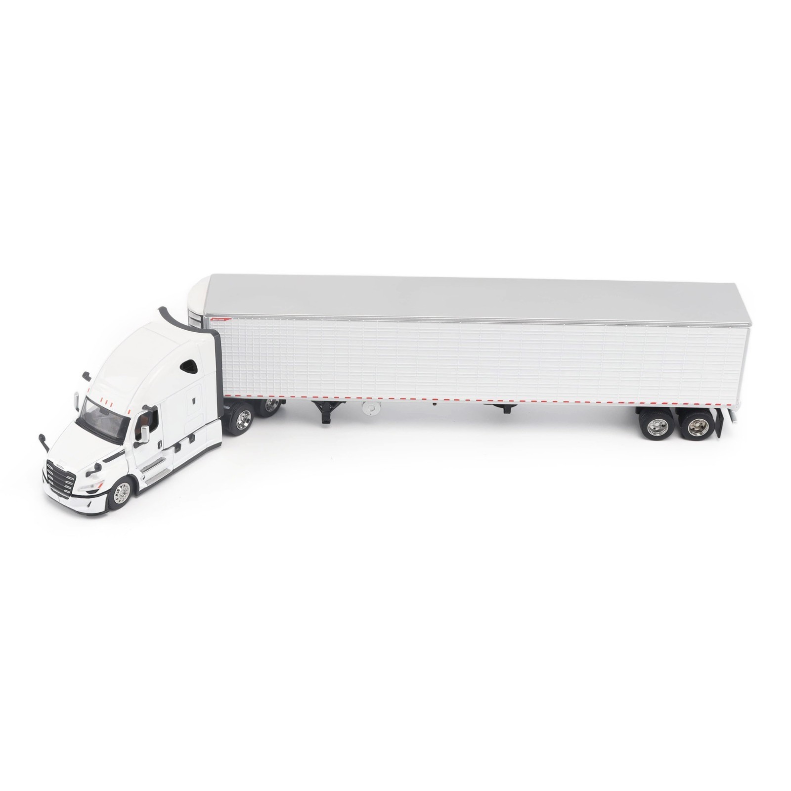 2025 FREIGHTLINER CASCADIA GEN-5 & TRAILER WHITE 1/64 BY DIECAST MASTERS 71232