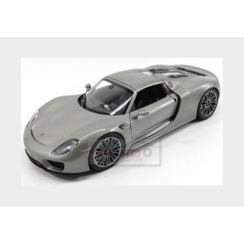 1:18 WELLY Porsche 918 Spider Hard-Top Closed 2015 Grey Met WE18051HGY Model