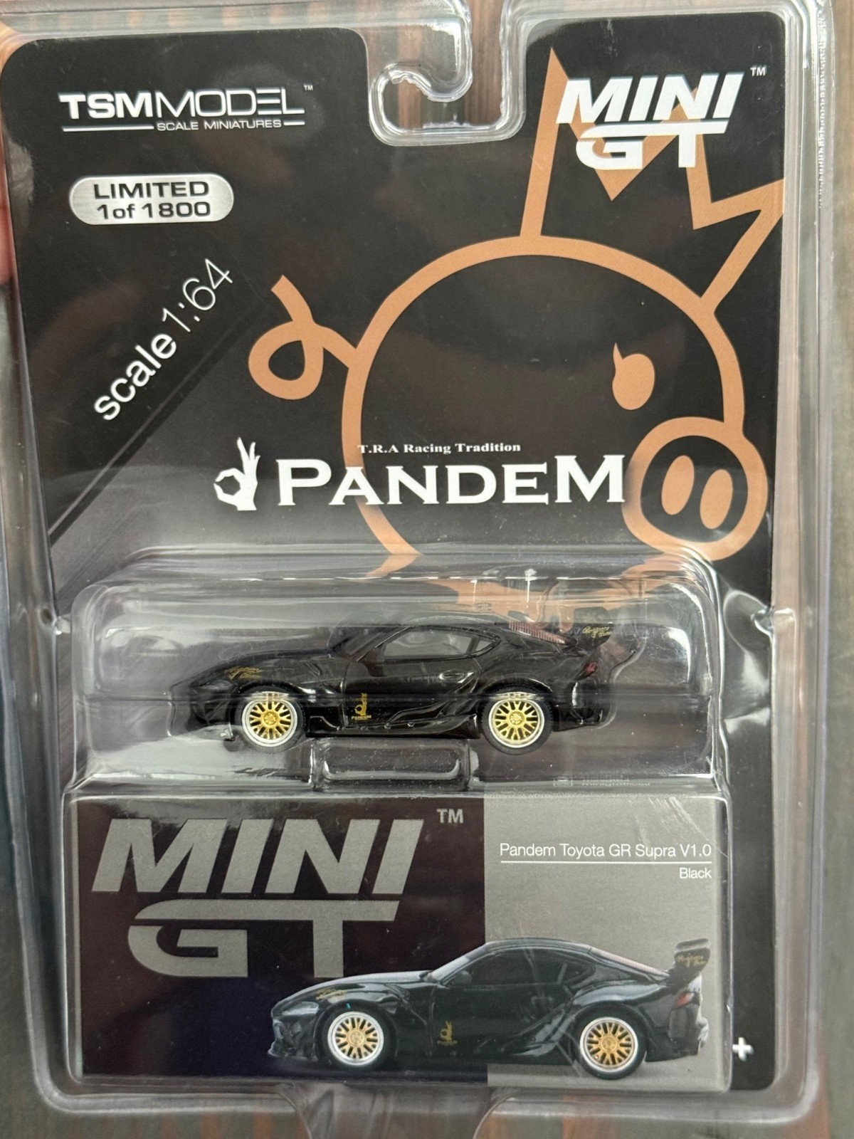 TSM Model Mini GT Mijo Exclusive 219 Pandem Toyota GR Supra V1.0 Black 1:64
