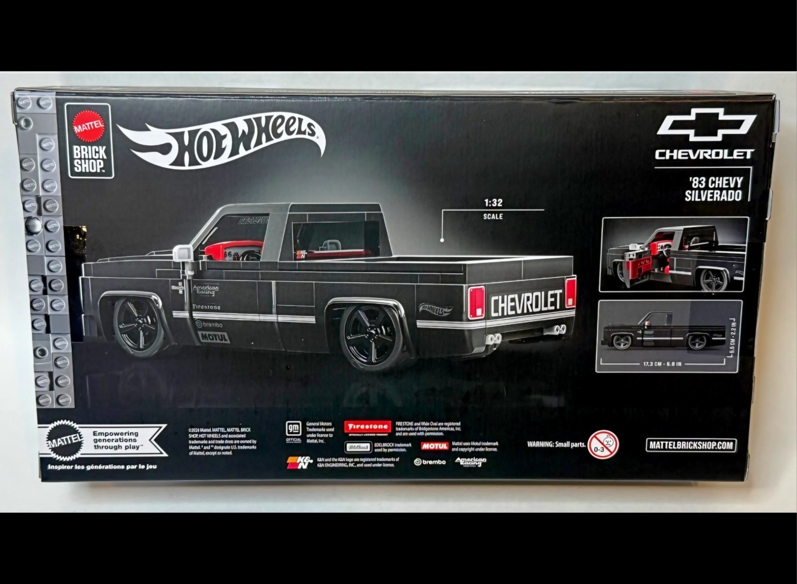 Mattel Brick Shop Hot Wheels ’83 Chevy Silverado Building Toy 225 Pieces In Hand