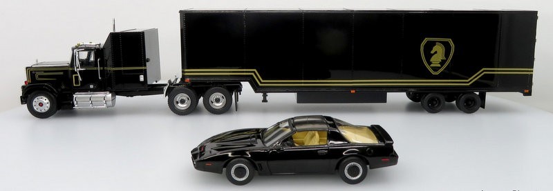 1980 GMC General Tractor w/ Trailer & 1982 Pontiac Firebird Trans Am: Knight Set