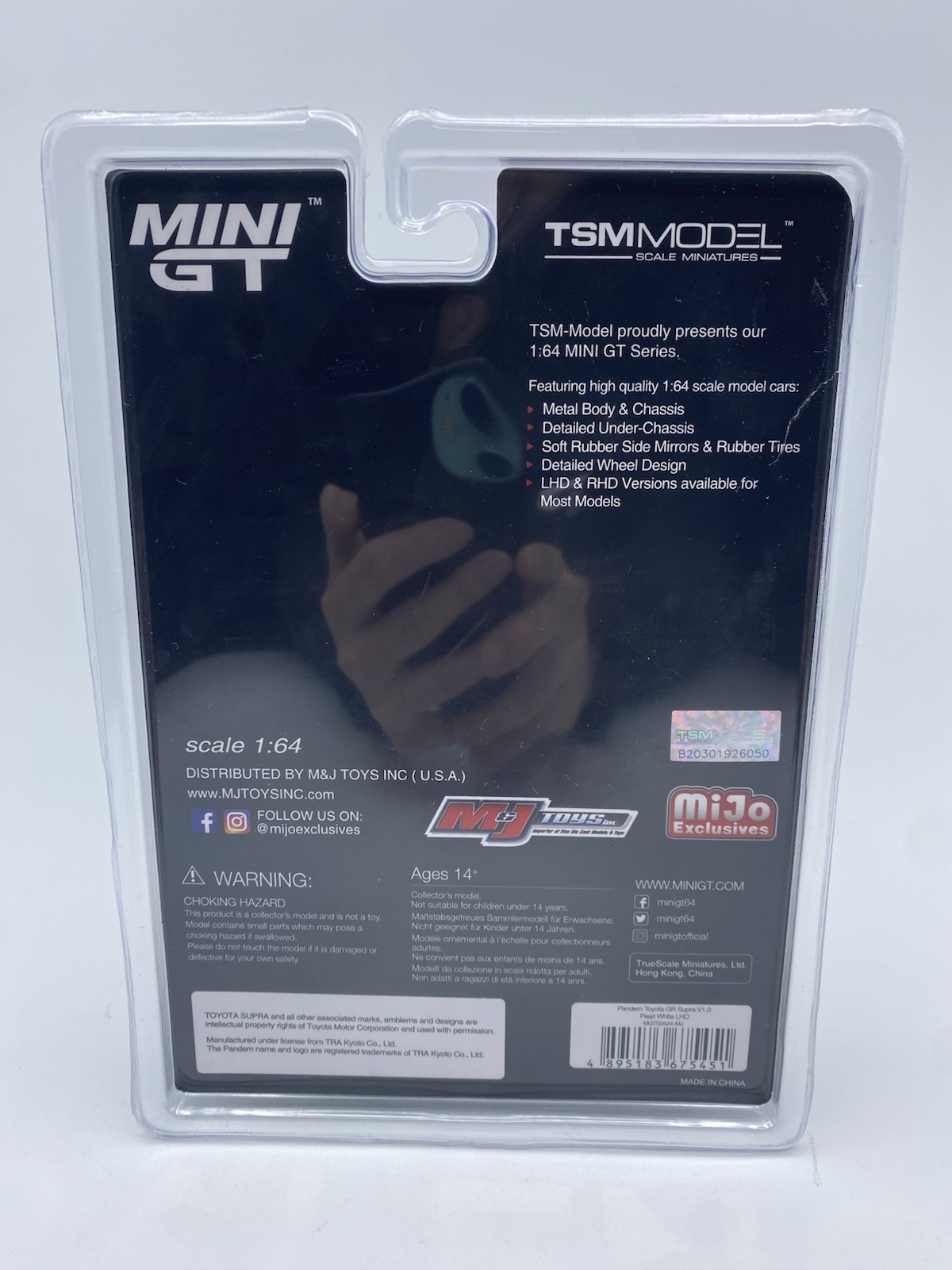 Mini GT Pandem Toyota GR Supra V1.0 Pearl White 1:64 Scale Diecast Car MGT00424