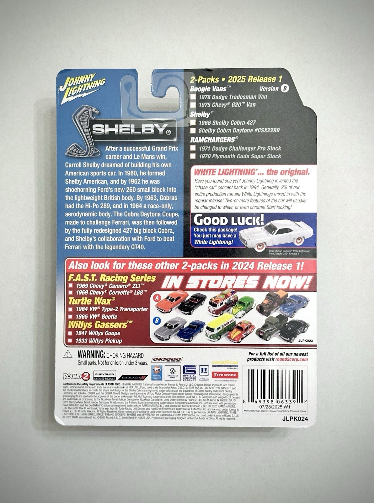 Johnny Lightning Cobra 427 & Daytona 1:64 Diecast Unopened Light Blue – 2 Pack
