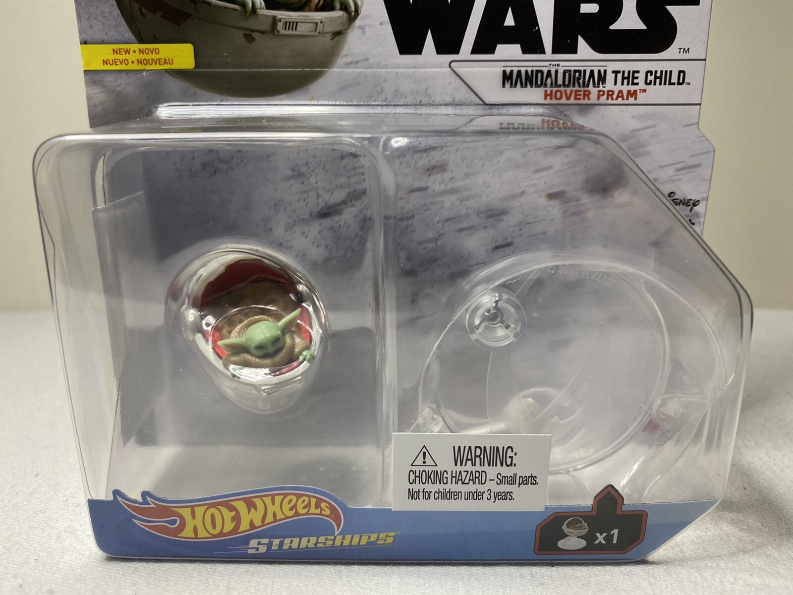 Hot Wheels Star Wars Starships Razor Crest + Child Hover Pram Diecast Disney