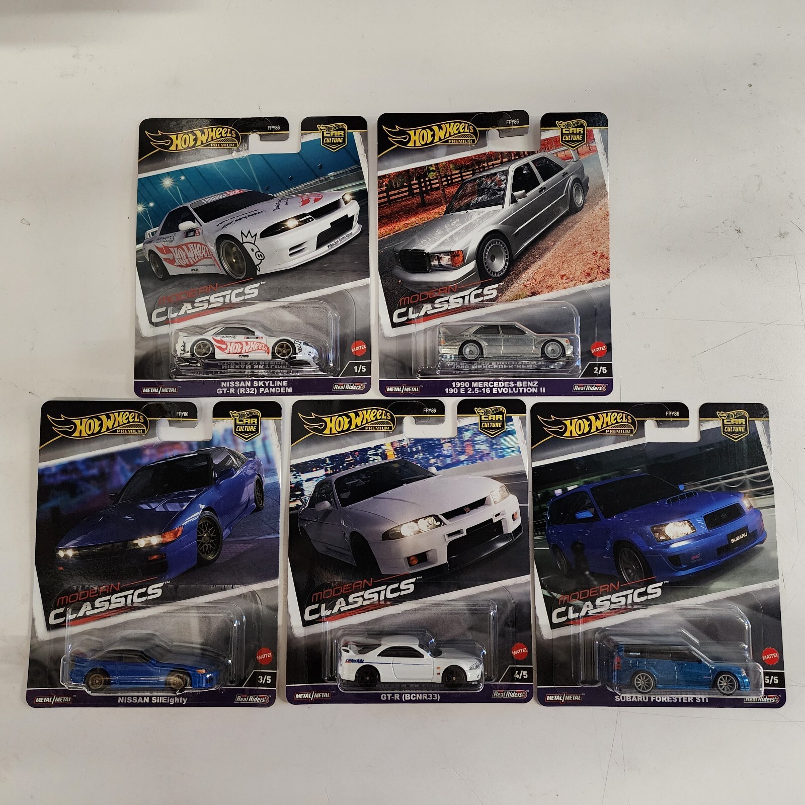 Complete 5 Car Set * 2024 Hot Wheels MODERN CLASSICS Car Culture Case E NA70