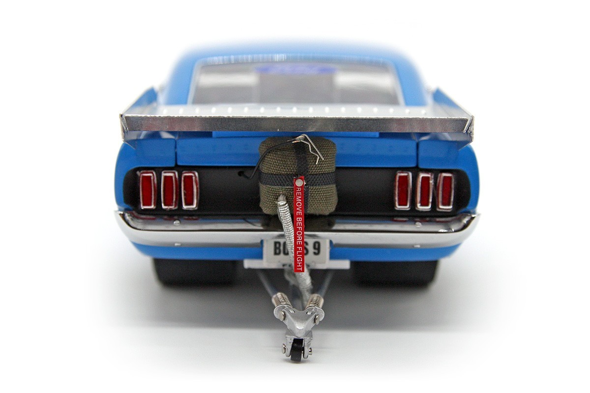 1969 Ford Mustang Boss Nine Pro Street (1:24) Blue/Black Diecast (LOOSE), by DM