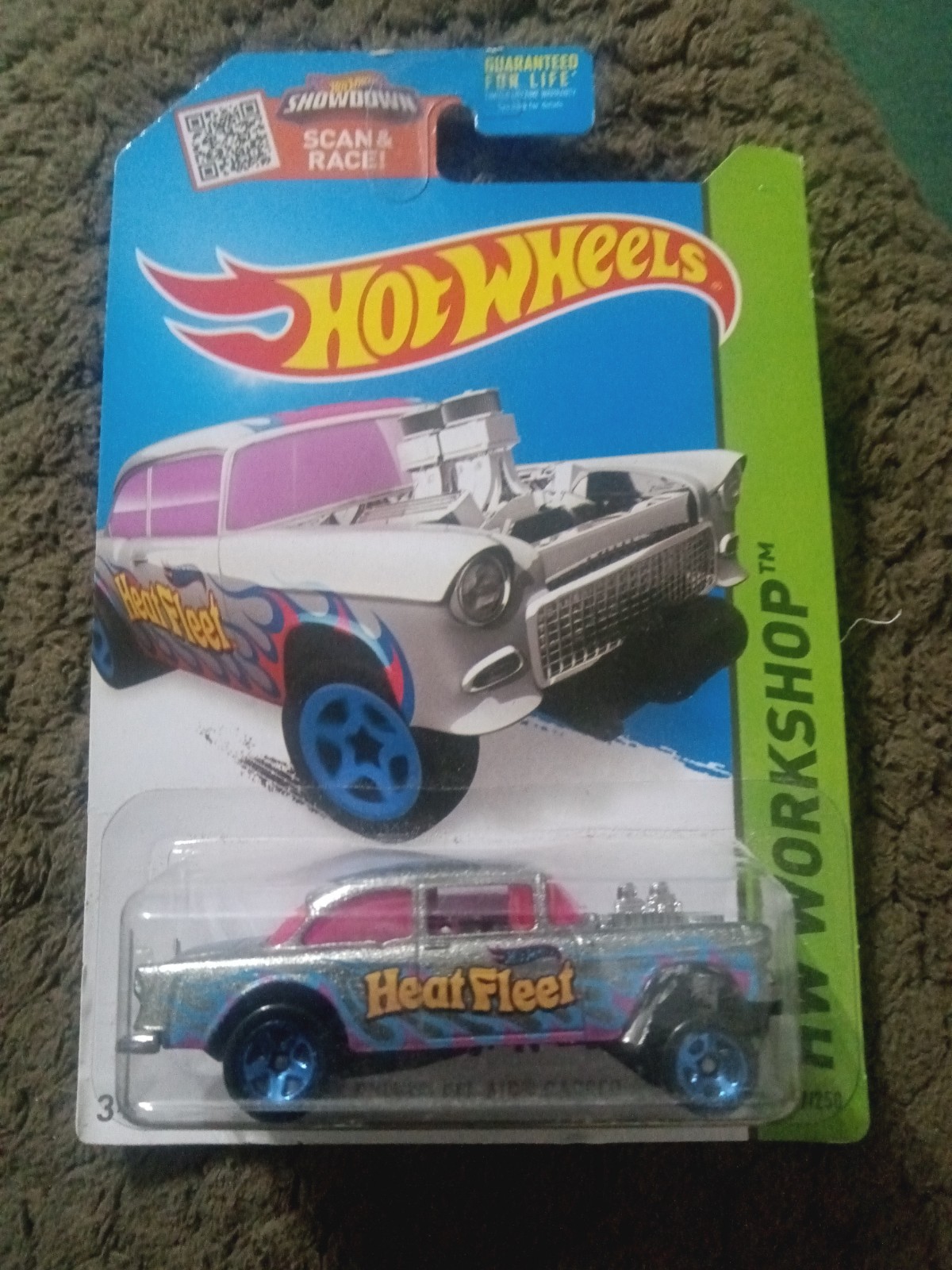 Hot Wheels 2014 HW Workshop ’55 Chevy Bel AIr Gasser #207/250 NOS