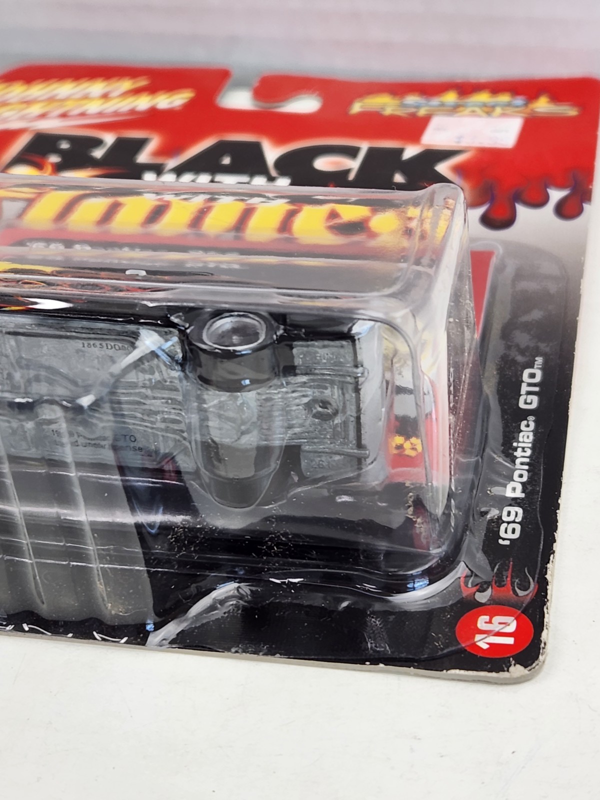 Johnny Lightning 1969 Pontiac GTO Street Freaks Black with Flames Car Vtg 2005