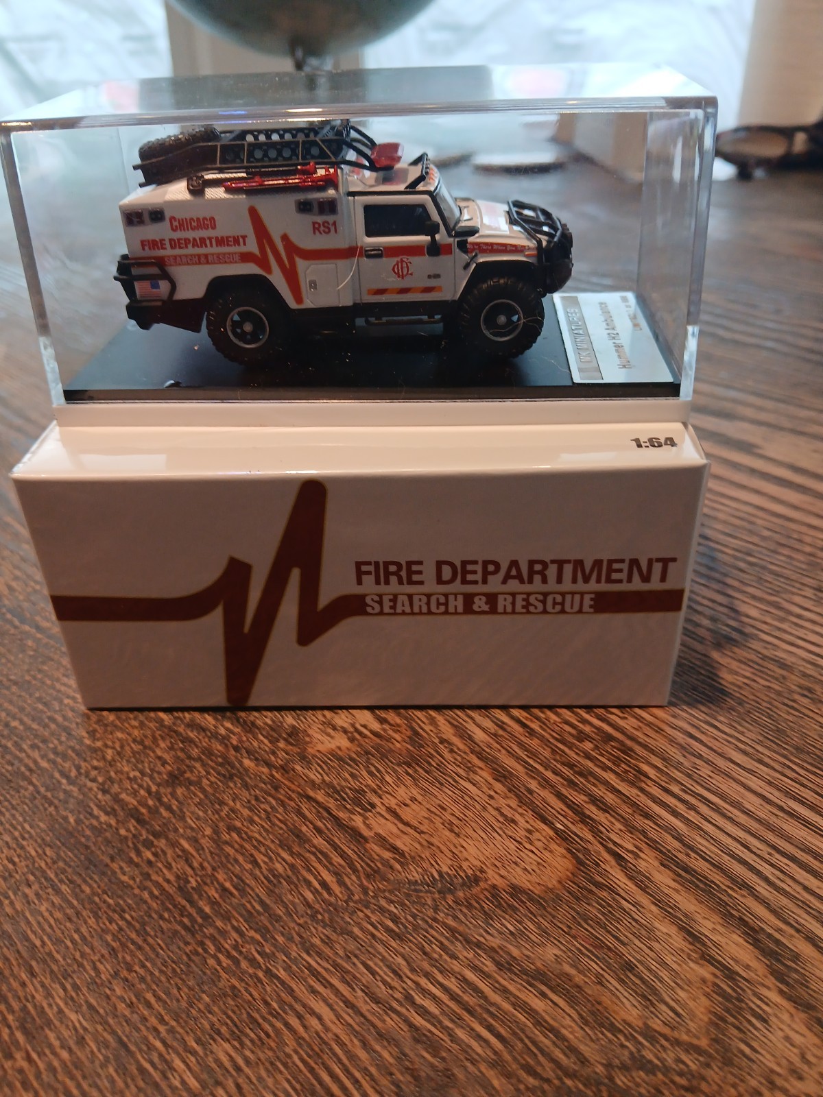 Code 3 1:64 MK Chicago Fire Dept. Hummer H2 Ambulance Kitbash Diecast. Rare