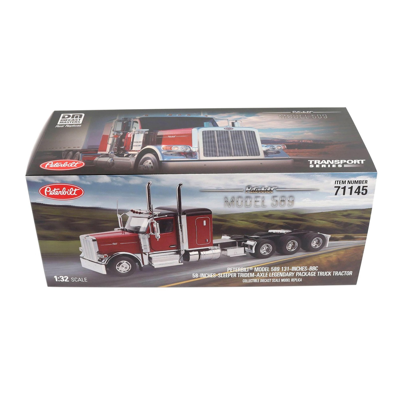 Diecast Masters 1/32 Peterbilt 589 Tridem-Axle Truck 58in Sleeper 71145