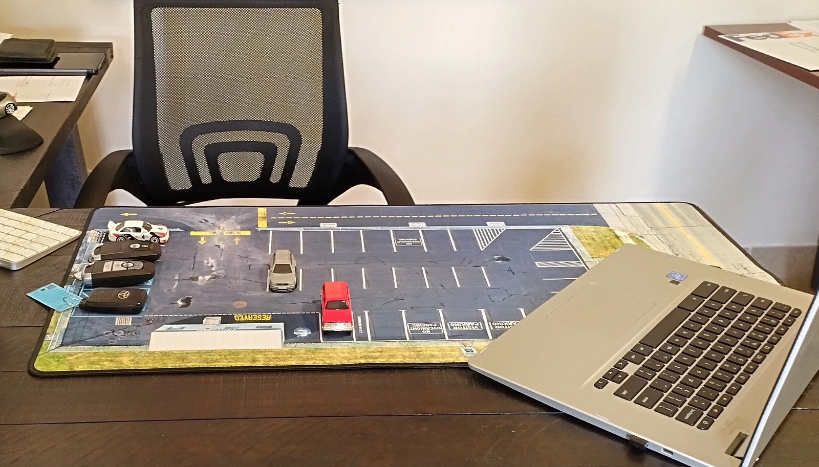 31″X 15.5″ Desk Mat Used Car Lot Dealership 1:64 scale