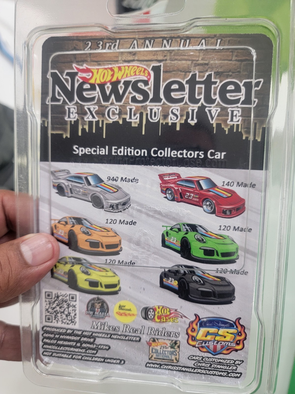Hot Wheels Newsletter Exclusive PORSCHE 911 GT3 RS 23rd Collectors Nationals 991