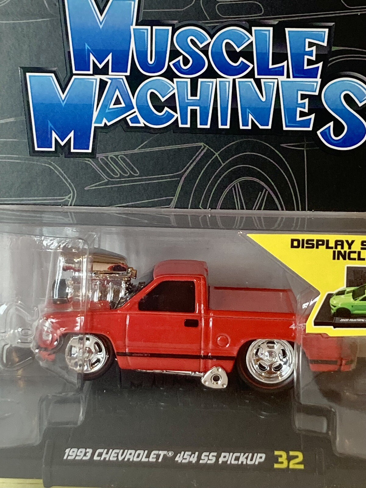 1993 CHEVROLET 454 SS PICKUP RED 1/64 DIECAST MODEL BY MUSCLE MACHINES