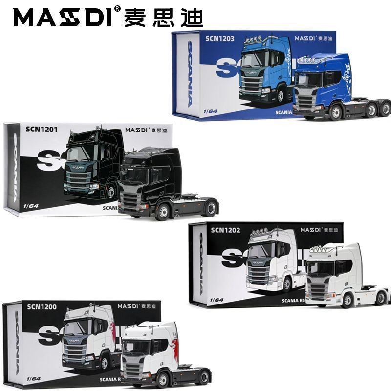 MASDI 1:64 Scania R500 Tractor Unit Semi Truck Head Full Diecast Metal