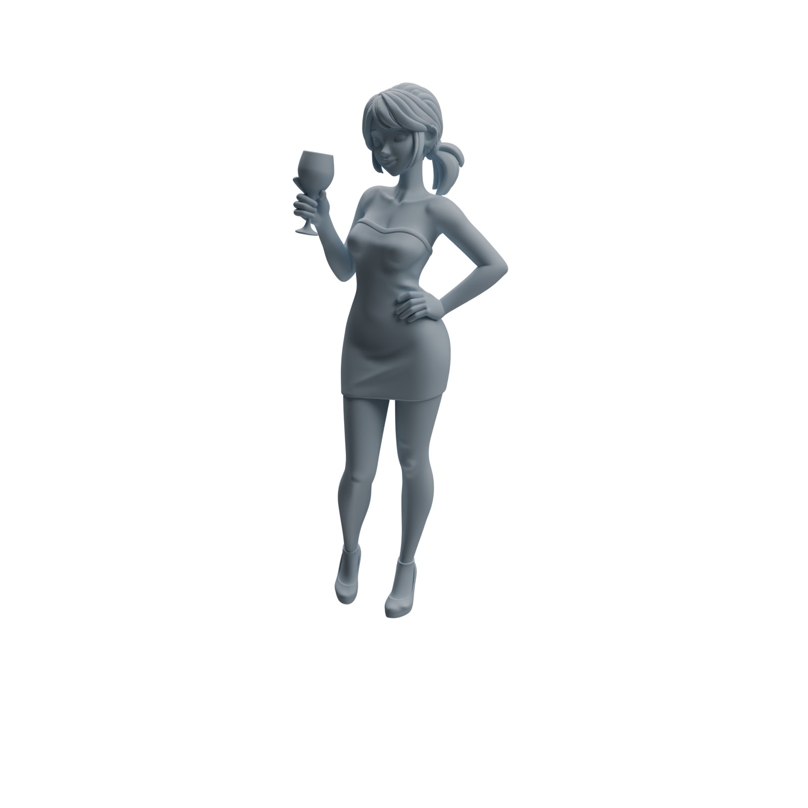 MRY-SFW 1/64/87 Bar Guest Woman Character Modern HO N Scale Miniatures Diorama