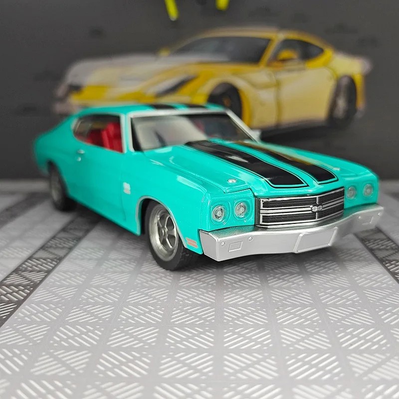 1:24 Chevrolet Chevelle SS 454 1970 Alloy Super Sports Car Model Metal Muscle Ra