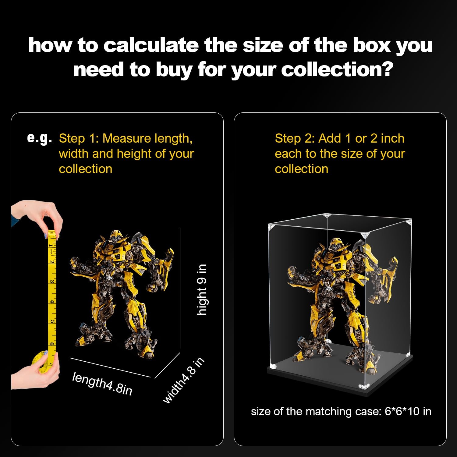 KOLIPI Acrylic Display Case for Collectibles Assemble Clear