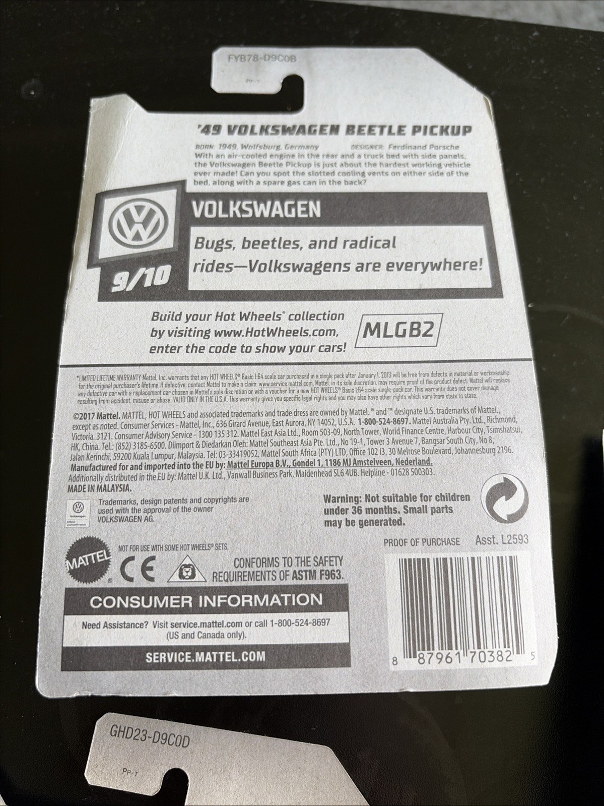 Hot Wheels Volkswagen Beetle Pickup Lot Of 4 With Variations.