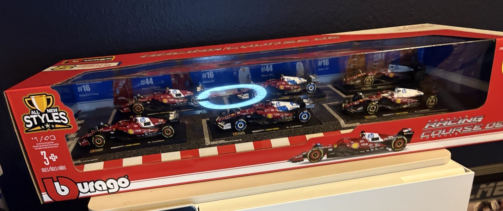 Burago 1:43 Scale Ferrari Formula F1 Die Cast Racing Car 6-pack Set New In Box