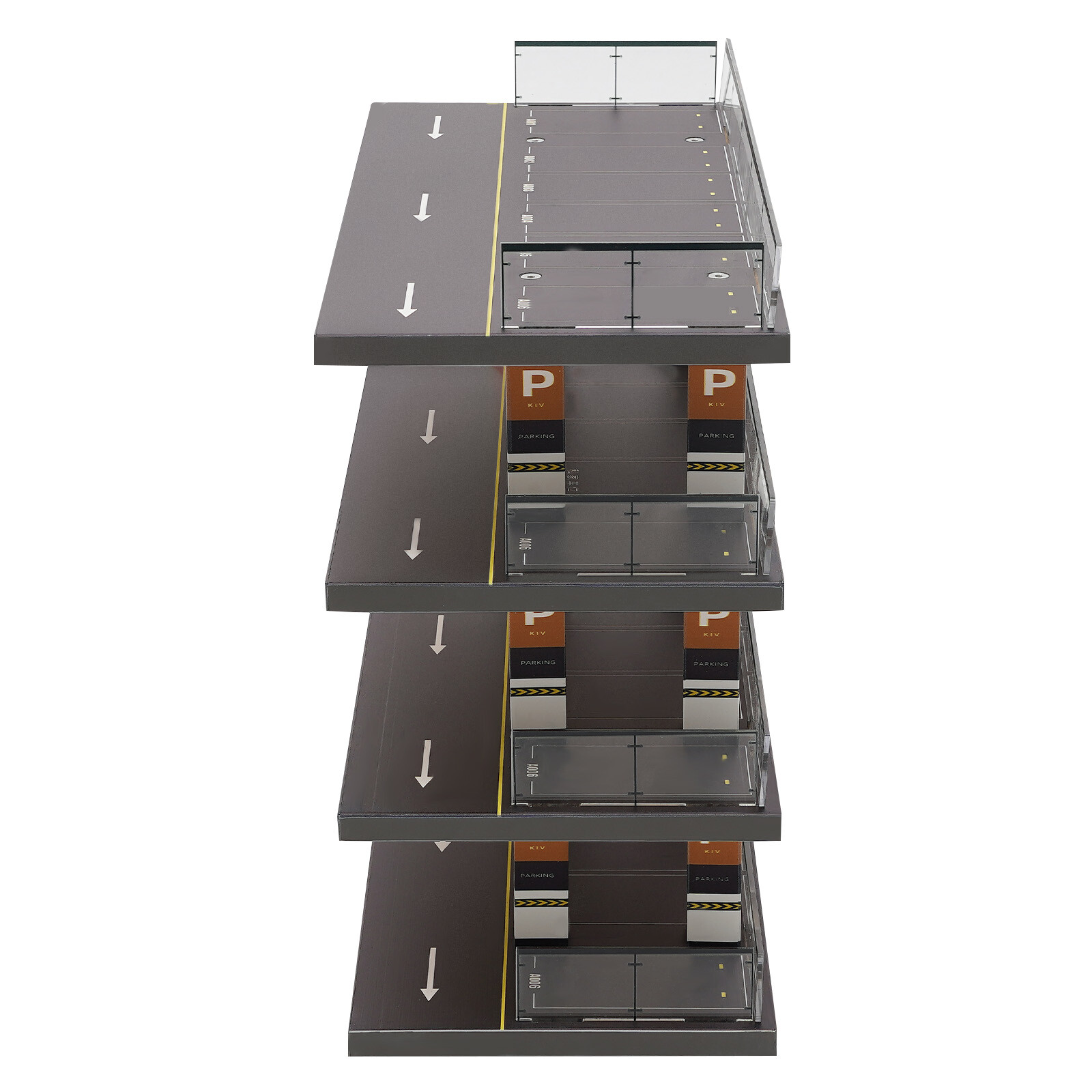 4-Story Diorama 1/64 Car Garage Model Parking Lot Backdrop Display Scene Model