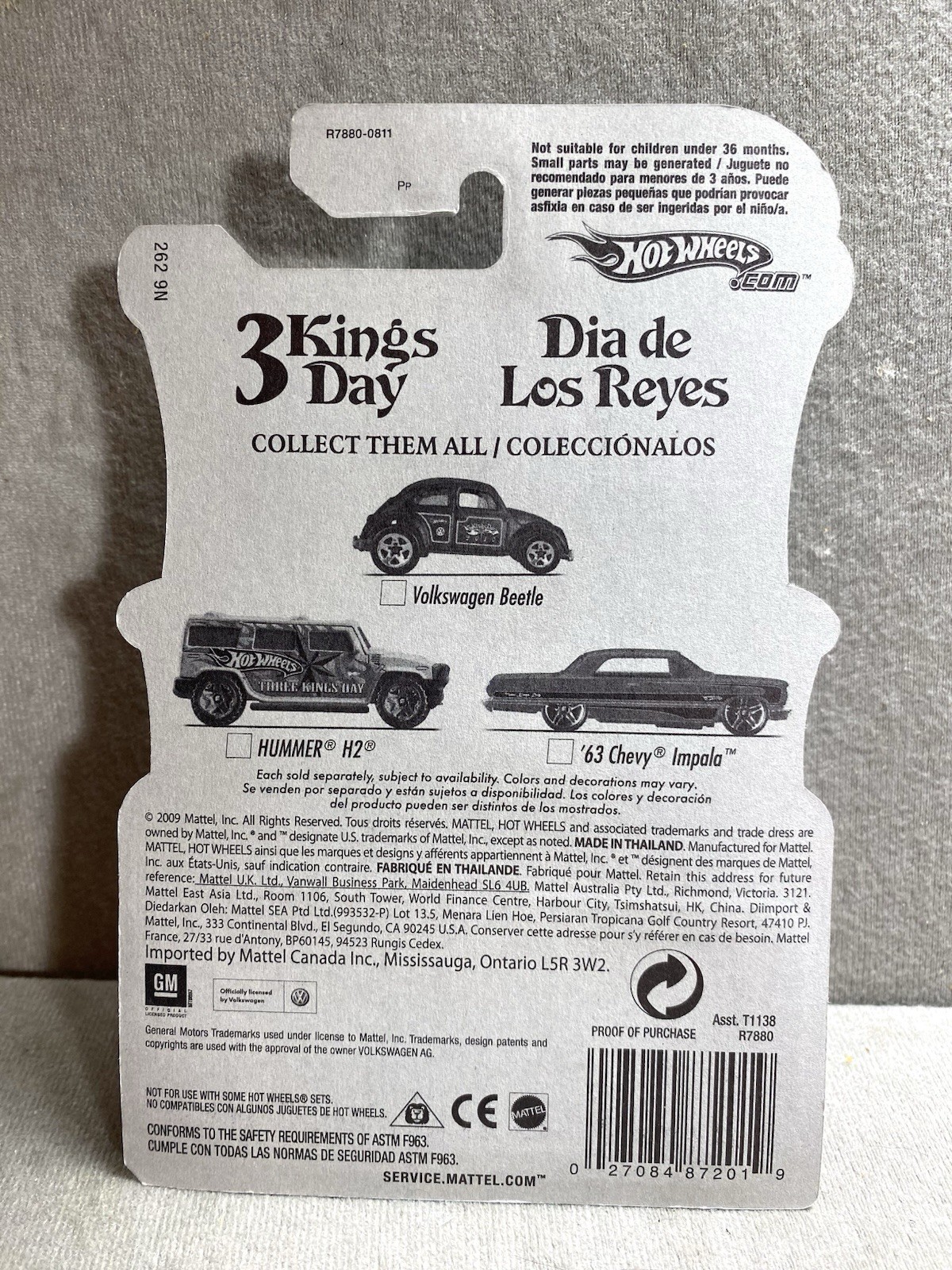 2009 Hot Wheels 3 Kings Day VW Volkswagen Beetle Bug #R7880