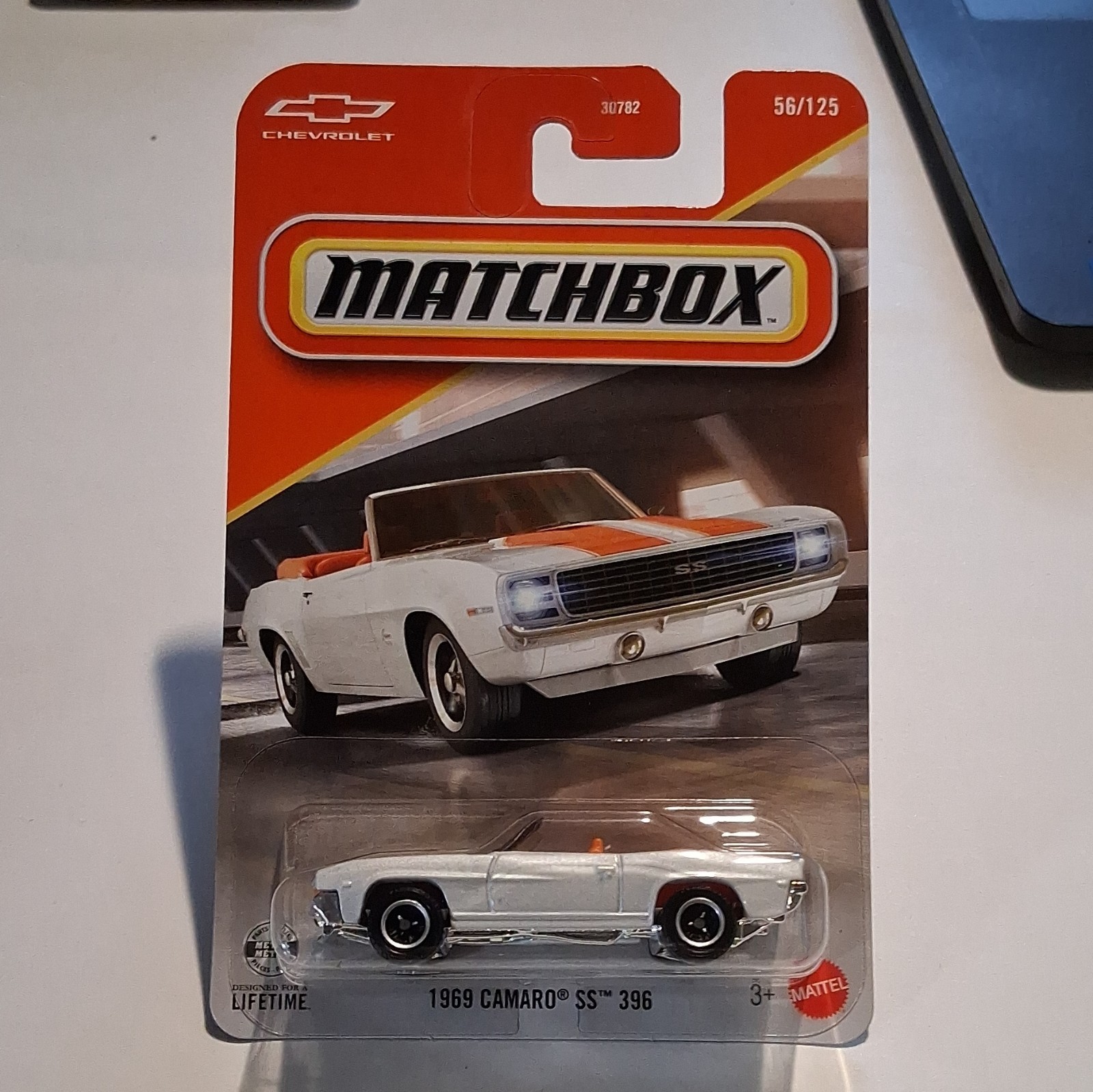 Matchbox Chevrolet 1969 Camaro SS 396 White Diecast Car 3-4 Years