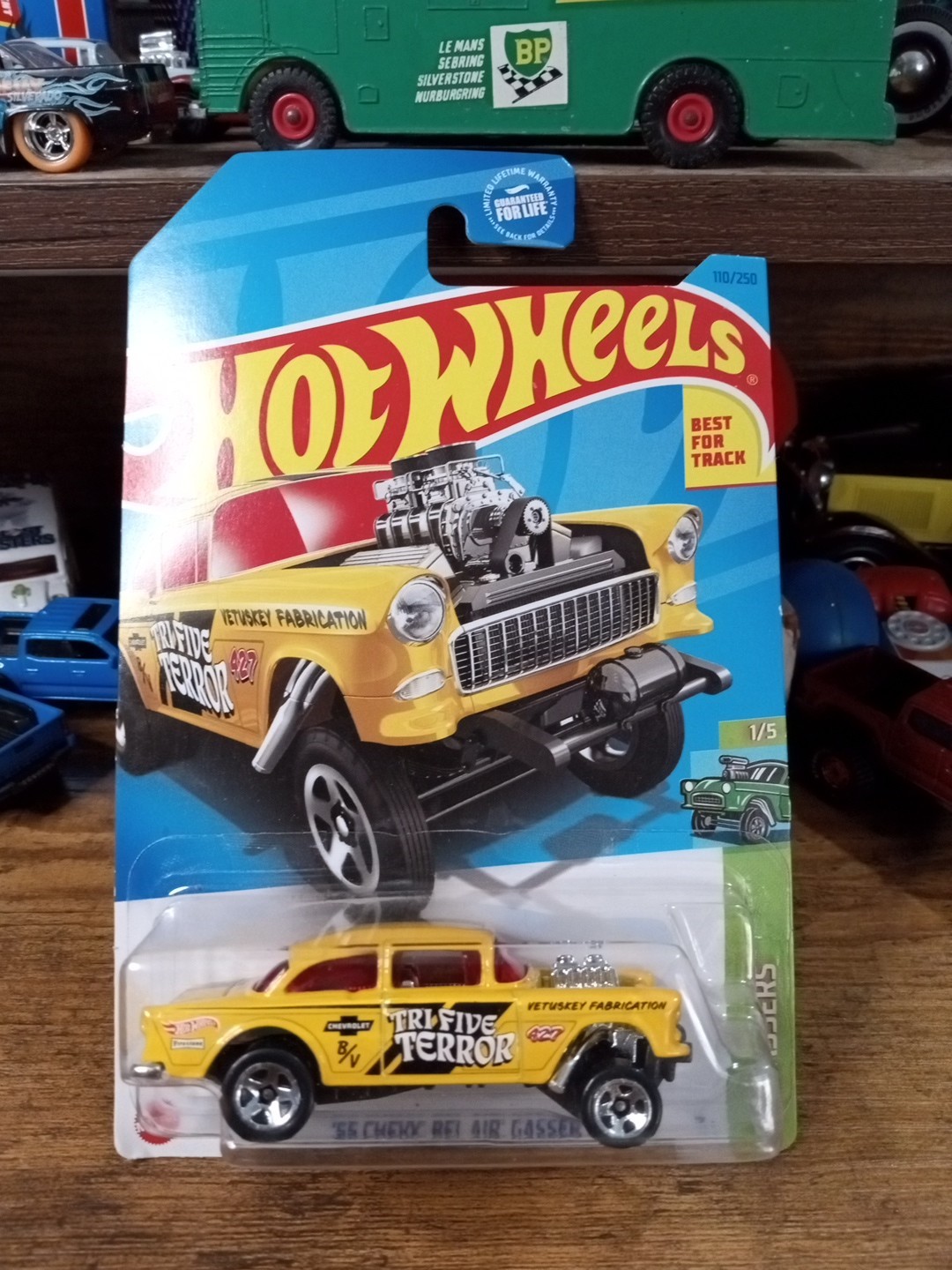 Hot Wheels 2023 HW Gassers ’55 CHEVY BEL AIR GASSER yellow 1/5 110/250