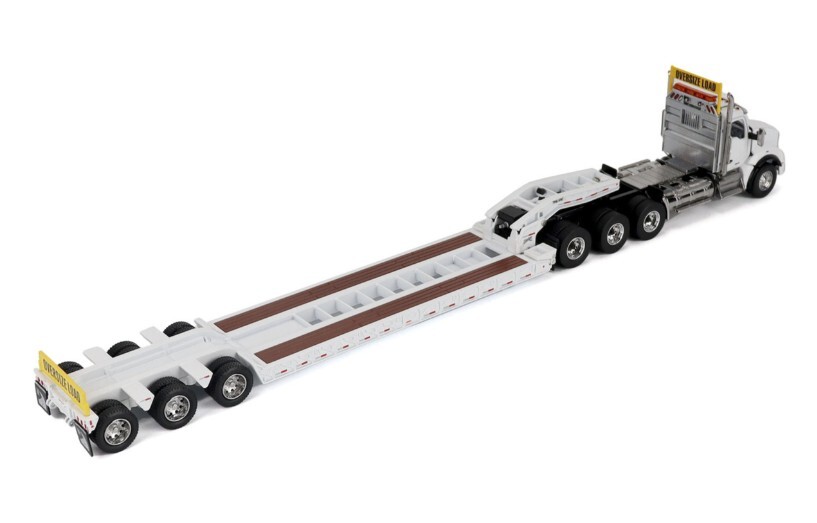 Diecast Masters 71139 Kenworth T880 SBFA White & Trail King Lowboy 1/50 Scale