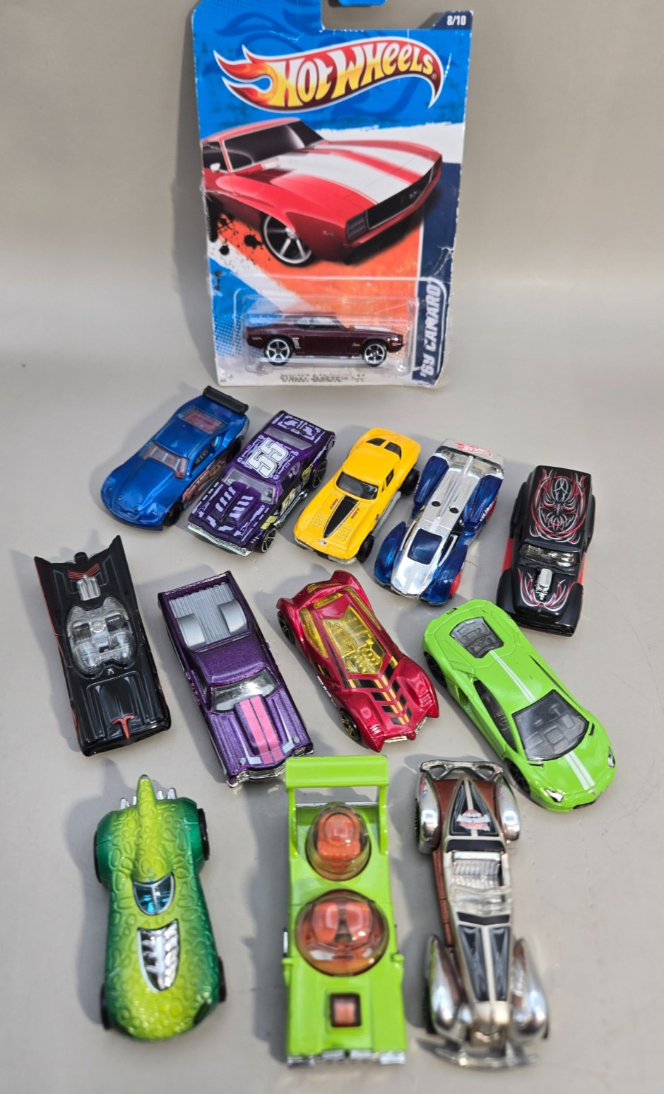 Hot Wheels Lot of 13 Cars Batman, Camaro, Homer, and Various