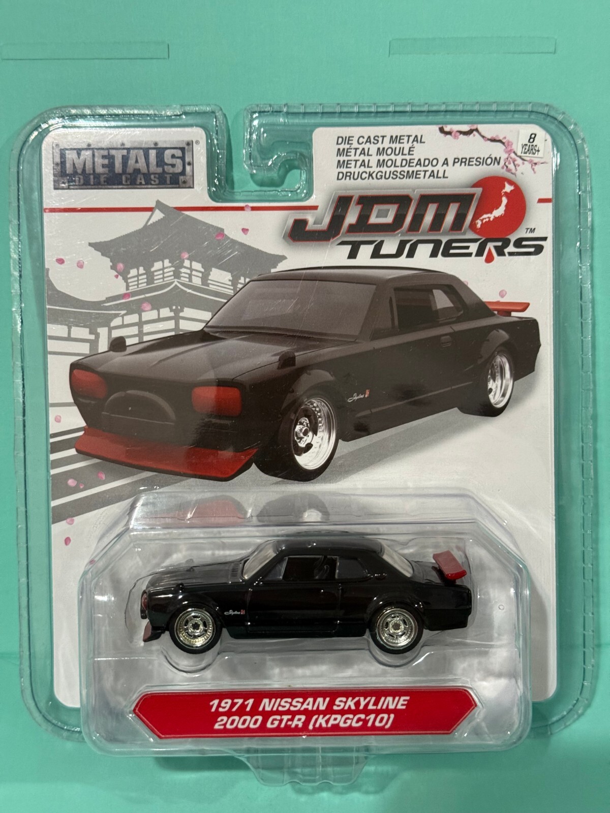 JADA METALS DIE CAST JDM TUNERS 1971 NISSAN SKYLINE 2000 GT-R [KPGC10] BLACK