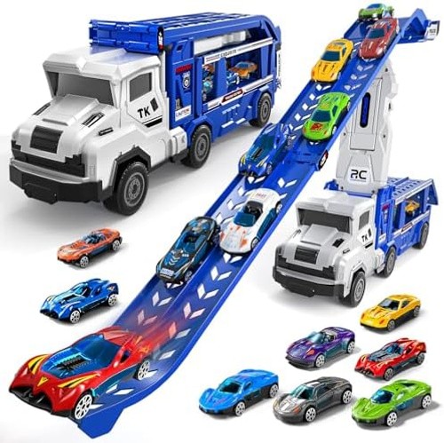 Transport Truck Toys for 3 4 5 6 7 Years Old Boys,Toys Cars Track Set Transpo…