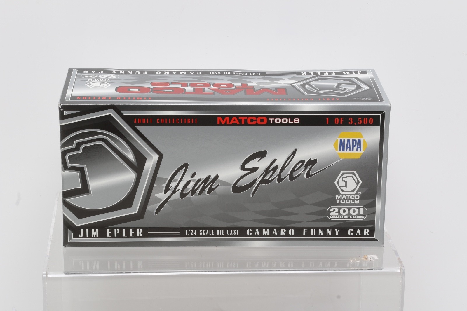 NAPA MATCO TOOLS JIM EPLER 2001 CAMARO 1:24 DIE CAST FUNNY CAR 1 of 3500 NIB