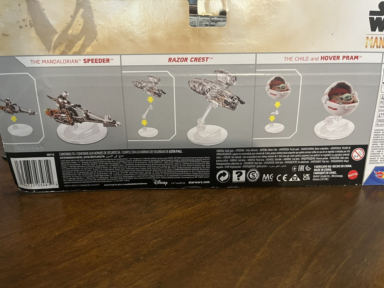 Hot Wheels Star Wars Starships 3-Pack Die-Cast Mandalorian Vehicles