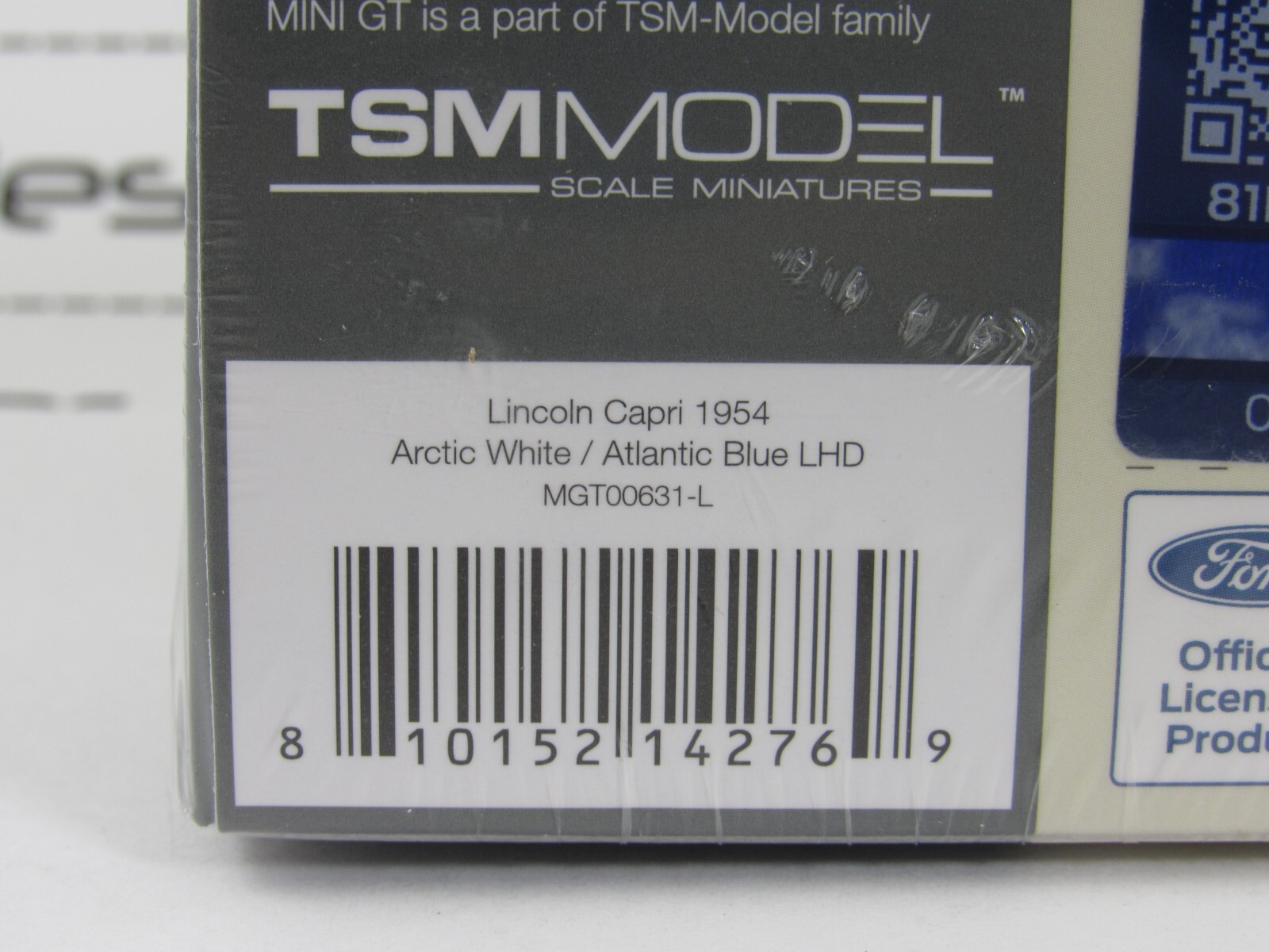 2024 Mini-GT Overseas Box Ed: Arctic White/Atlantic Blue 1954 LINCOLN CAPRI #631