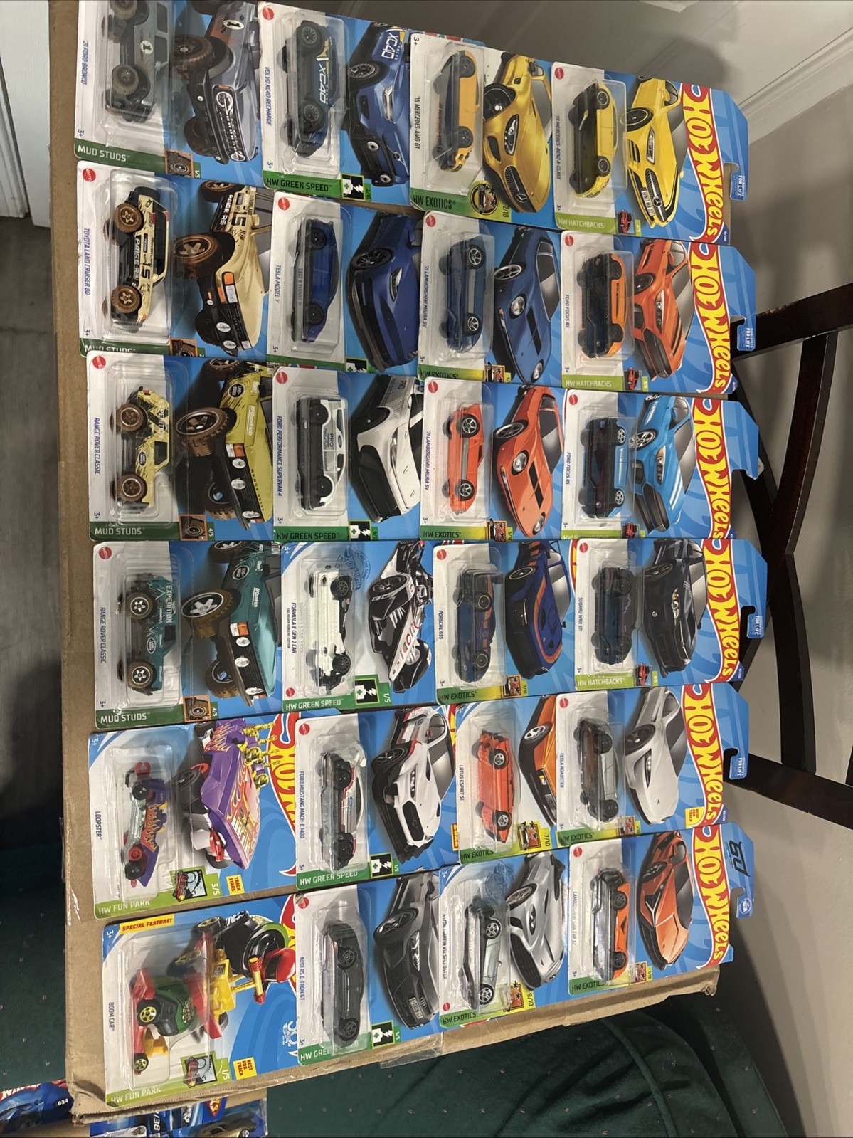 NIP Lot Of 24 Hot Wheels Mixed Cars – Exotics – Hatchbacks – Mud Studs –