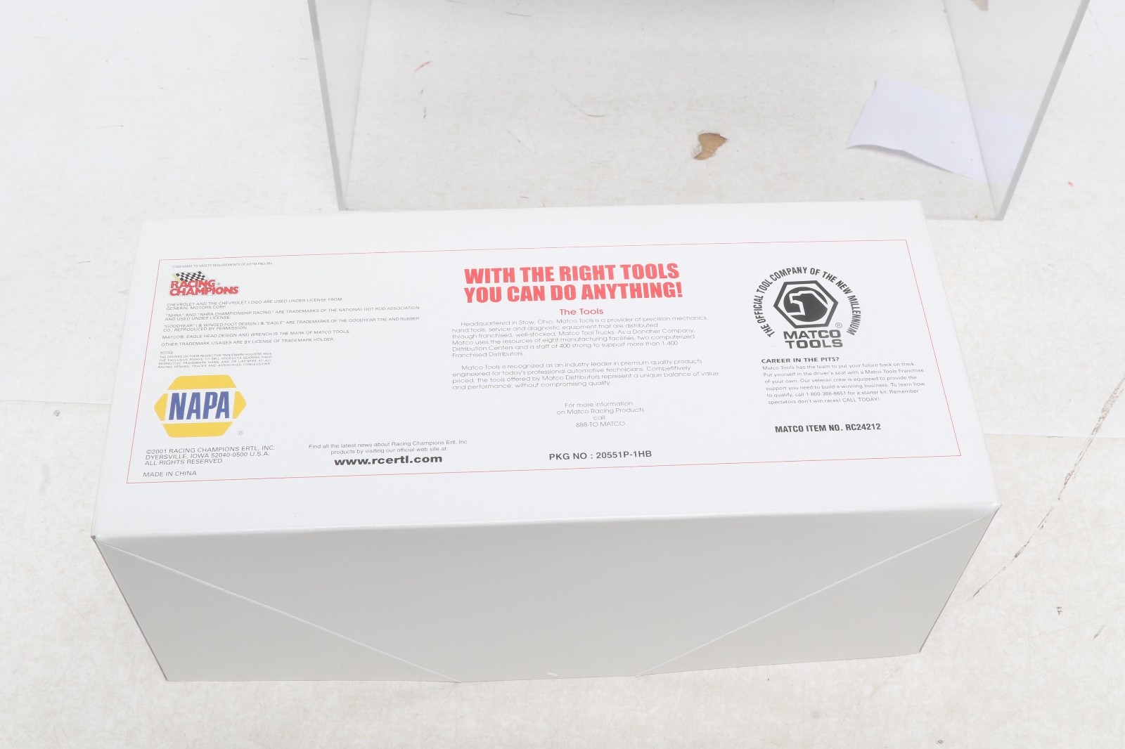 NAPA MATCO TOOLS JIM EPLER 2001 CAMARO 1:24 DIE CAST FUNNY CAR 1 of 3500 NIB