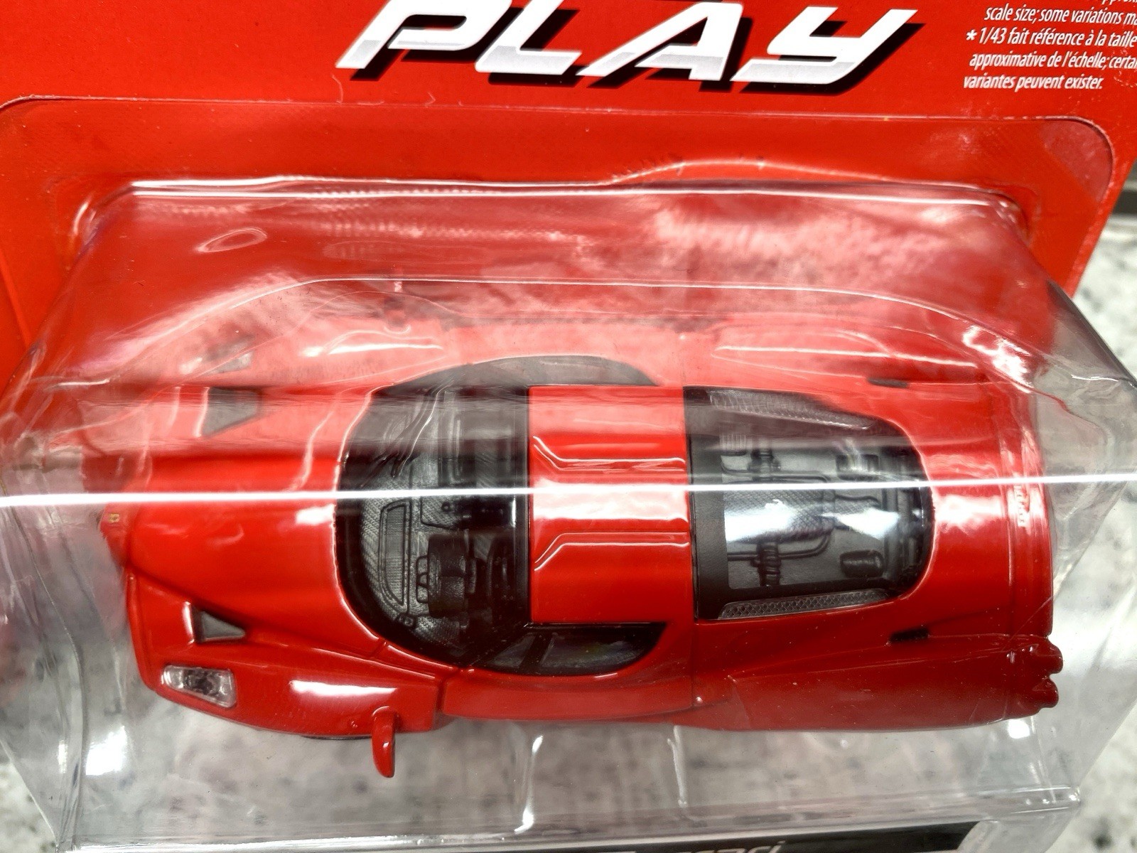 🚘ENZO FERRARI Bburago Red & Yellow Race Play 2024 Diecast Exotic Super Car 1:43