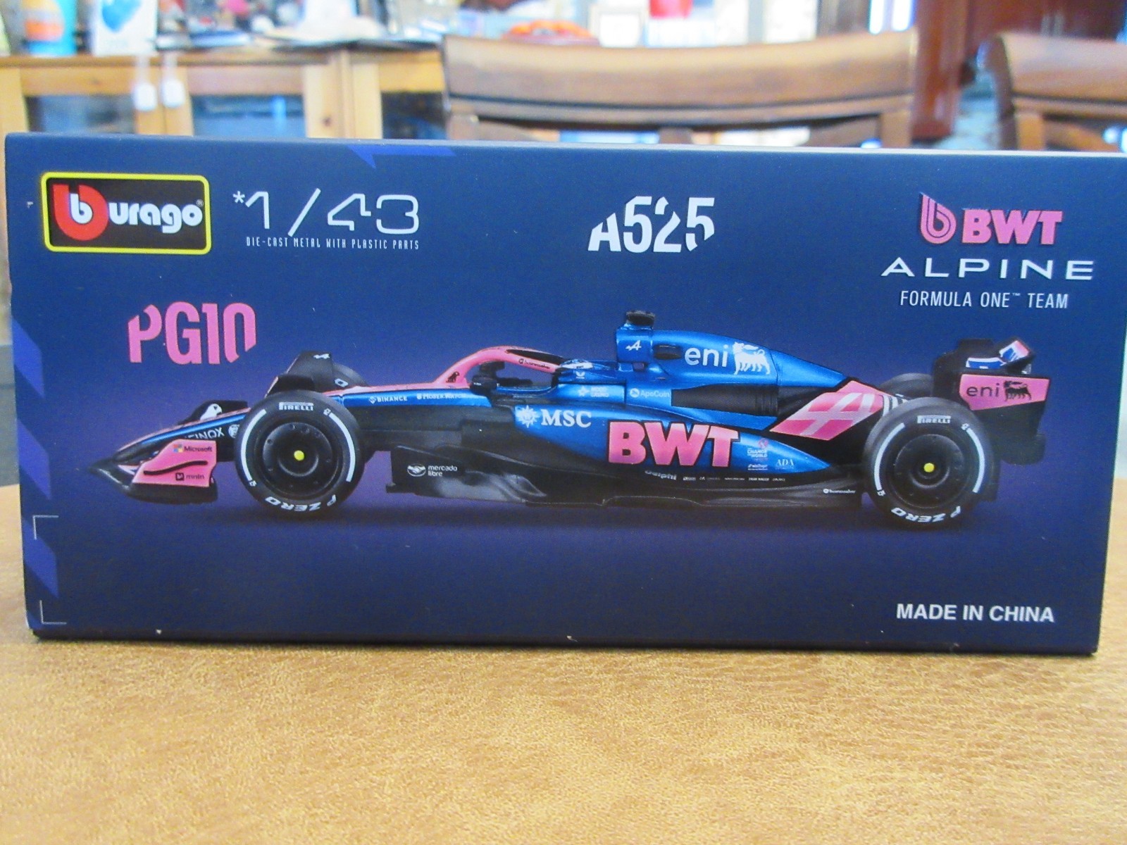1:43 Bburago Premium F1 PG10 Pierre Gasly 10 BWT Alpine A525 Formula 1 Racing