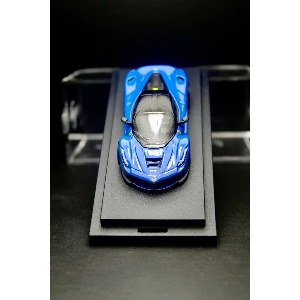 NEW Hot Wheels LaFerrari CUSTOM Replica Blue Rubber Tire Car Display Case