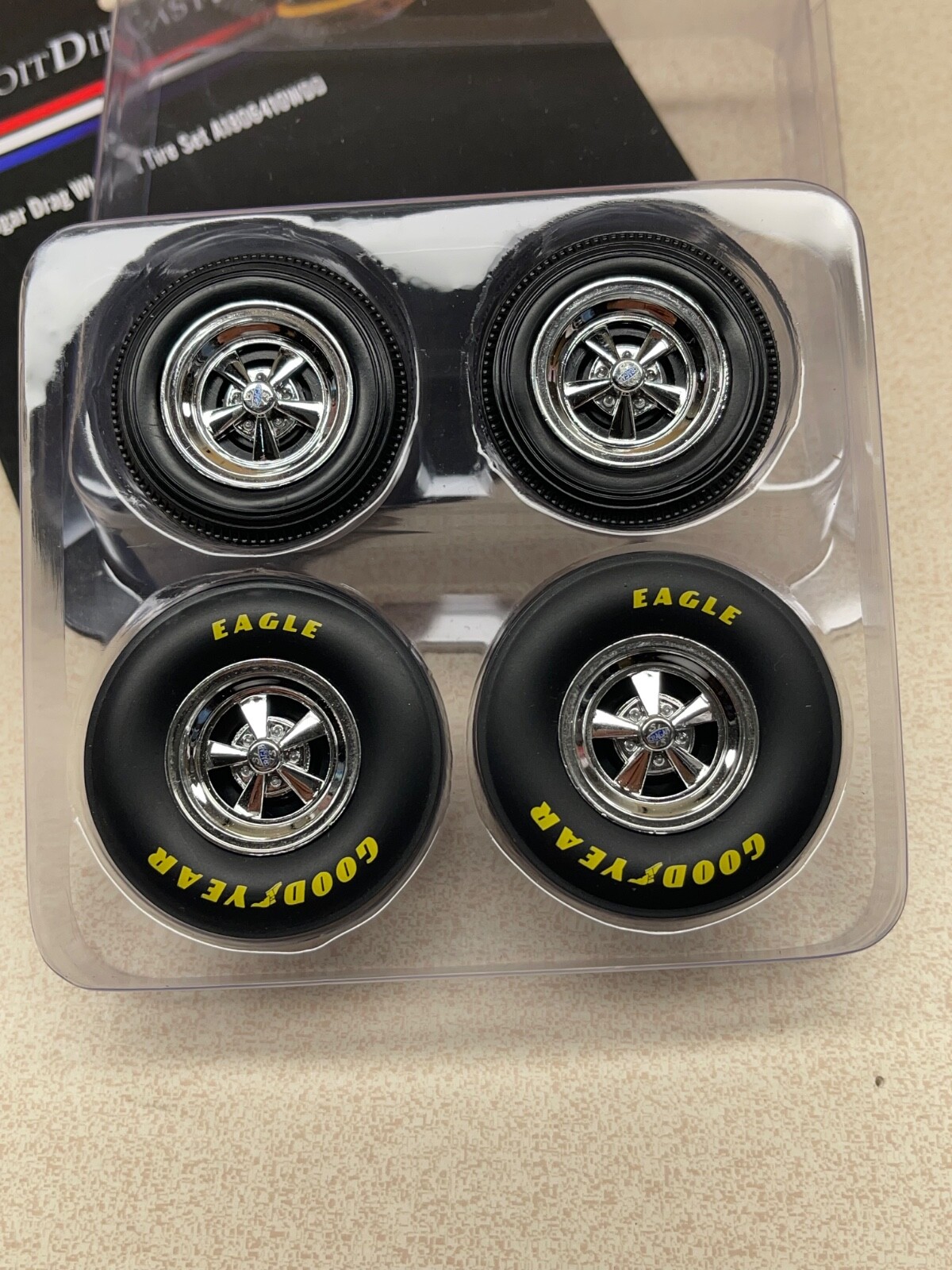 1/18 ACME CRAGAR DRAG WHEELS AND TIRE SET A1806410WDD DETROIT DIECAST EXCLUSIVE