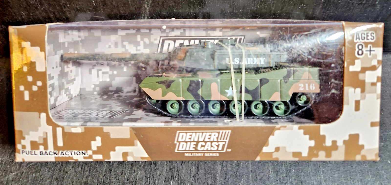 M1A1 ABRAMS MAIN BATTLE TANK DENVER DIECAST US ARMY MILITARY SERIES #216 NIB NEW