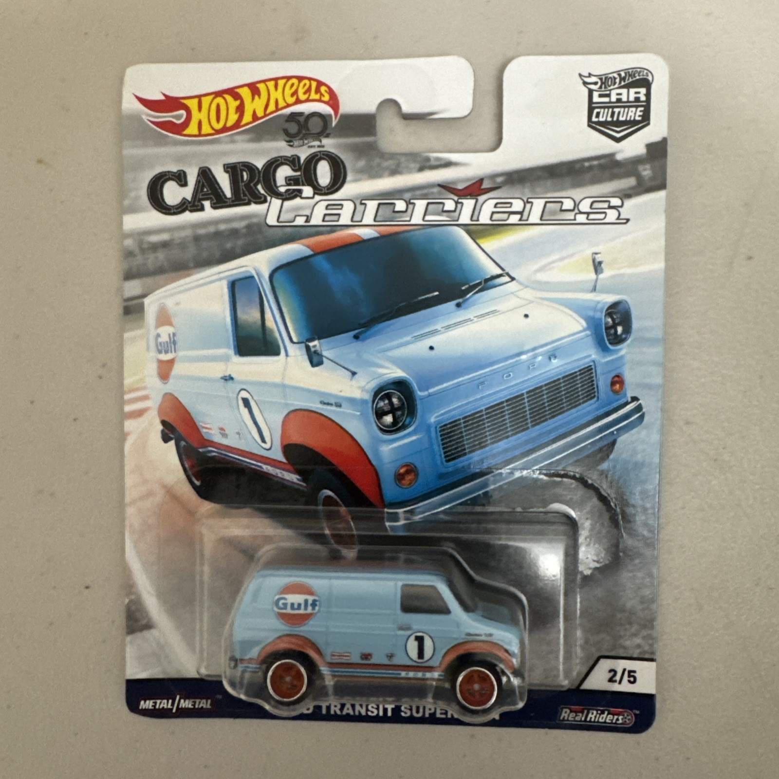 Hot Wheels Car Culture Cargo Carriers 2/5 Ford Transit Super Van