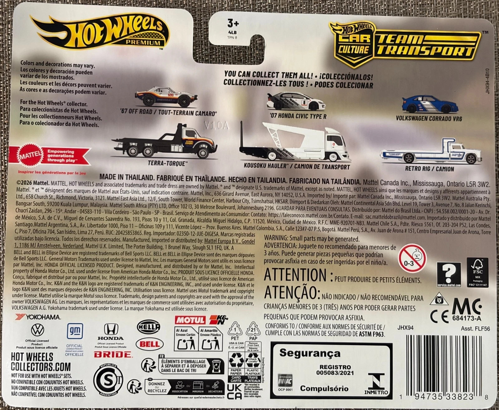 Hot Wheels Team Transport ’07 Honda Civic Type R with Kousoku Hauler 2026 – NEW